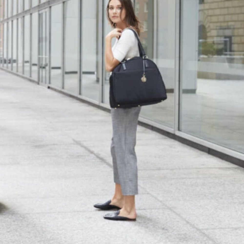 LO & SONS OG Laptop Bag/ Large/ Gray/Silver NEW